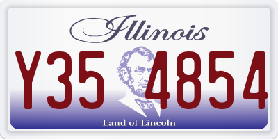 IL license plate Y354854