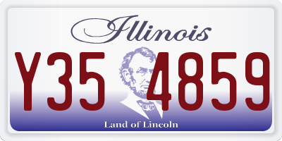 IL license plate Y354859