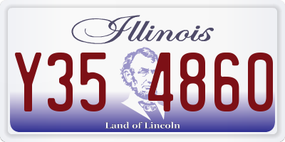 IL license plate Y354860