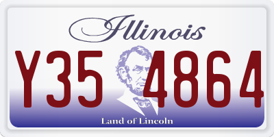 IL license plate Y354864