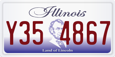 IL license plate Y354867