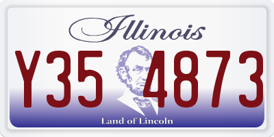 IL license plate Y354873