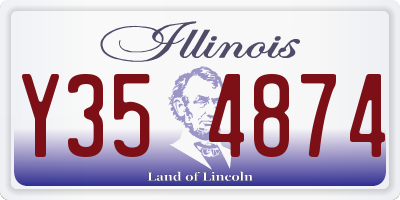 IL license plate Y354874