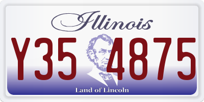 IL license plate Y354875