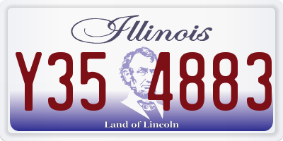 IL license plate Y354883