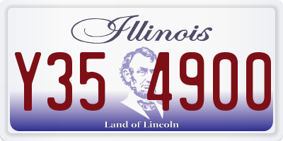 IL license plate Y354900