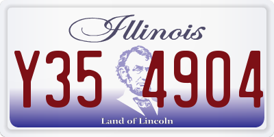IL license plate Y354904