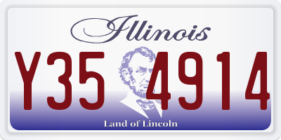 IL license plate Y354914