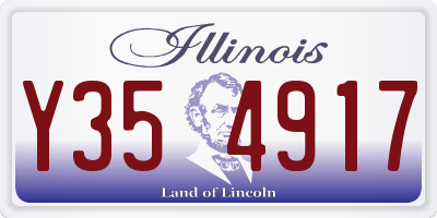 IL license plate Y354917