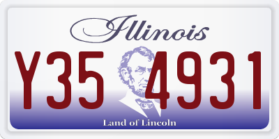 IL license plate Y354931