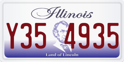 IL license plate Y354935