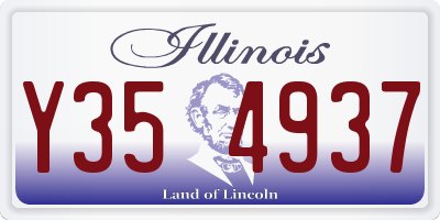 IL license plate Y354937