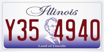 IL license plate Y354940