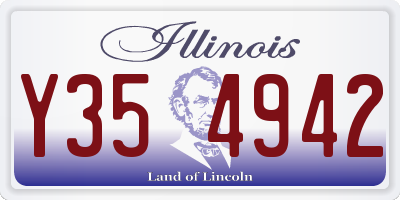 IL license plate Y354942