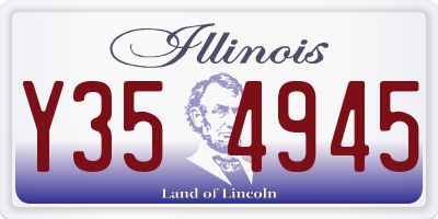 IL license plate Y354945