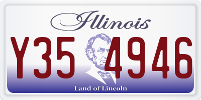IL license plate Y354946