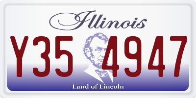 IL license plate Y354947