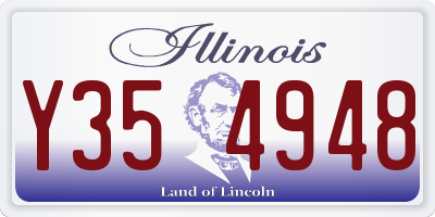 IL license plate Y354948