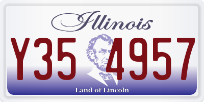 IL license plate Y354957