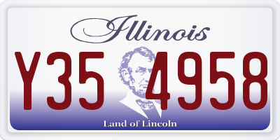 IL license plate Y354958