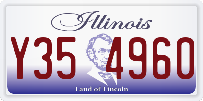IL license plate Y354960