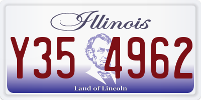 IL license plate Y354962