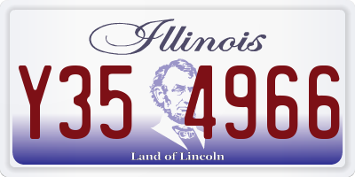 IL license plate Y354966