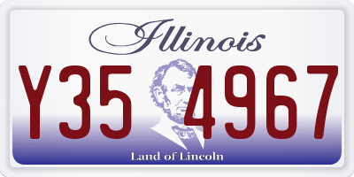 IL license plate Y354967