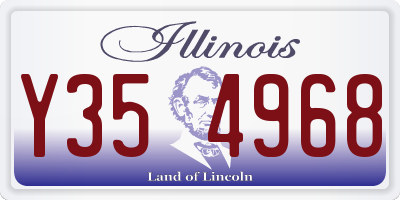 IL license plate Y354968