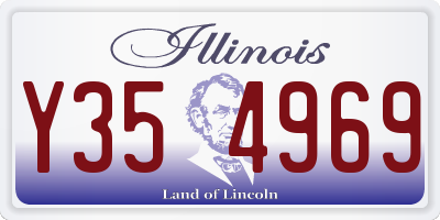 IL license plate Y354969