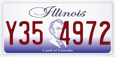 IL license plate Y354972