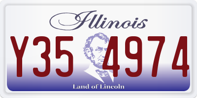 IL license plate Y354974