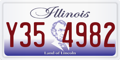 IL license plate Y354982