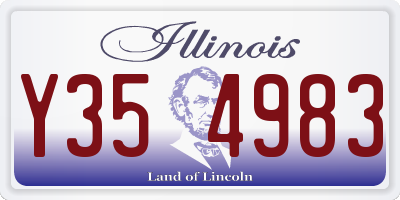 IL license plate Y354983
