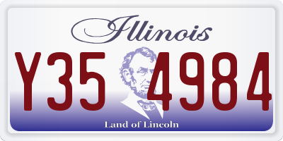 IL license plate Y354984