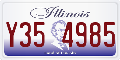 IL license plate Y354985