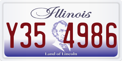 IL license plate Y354986
