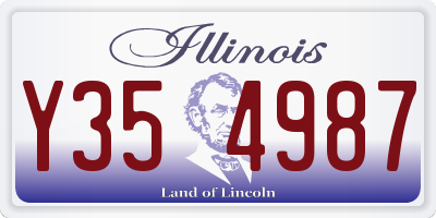 IL license plate Y354987