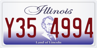 IL license plate Y354994