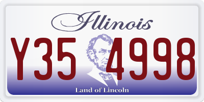 IL license plate Y354998