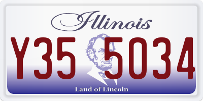 IL license plate Y355034