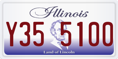 IL license plate Y355100