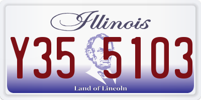 IL license plate Y355103