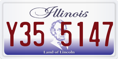 IL license plate Y355147