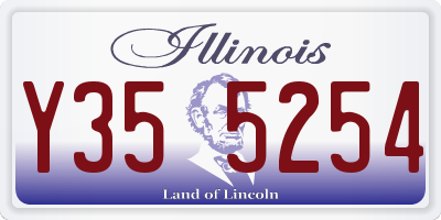 IL license plate Y355254