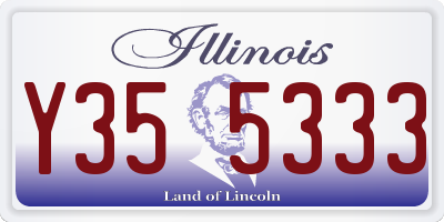 IL license plate Y355333