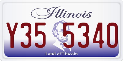IL license plate Y355340