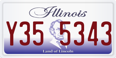 IL license plate Y355343