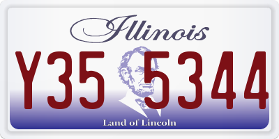 IL license plate Y355344