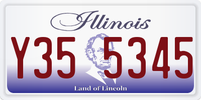 IL license plate Y355345